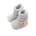 thumbnail image 1 of Newborn Baby Girl Flower Warm Snow Boots Shoes Toddler Soft Sole Booties, 1 of 5