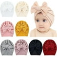 thumbnail image 1 of Newborn Baby Girl Hospital Hat Infant Caps Bow Baby Beanie Hats for Girls Spring Summer 0-36 Months, 1 of 3