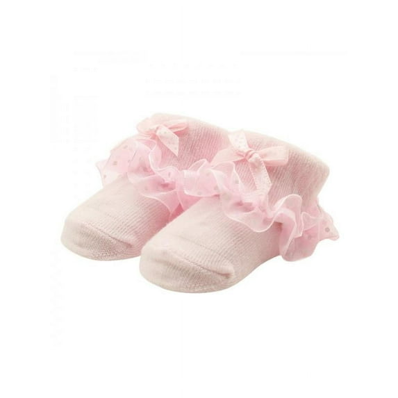 Newborn Baby Girl Infant Lace Bowknot Anti-slip Socks Boots Soft