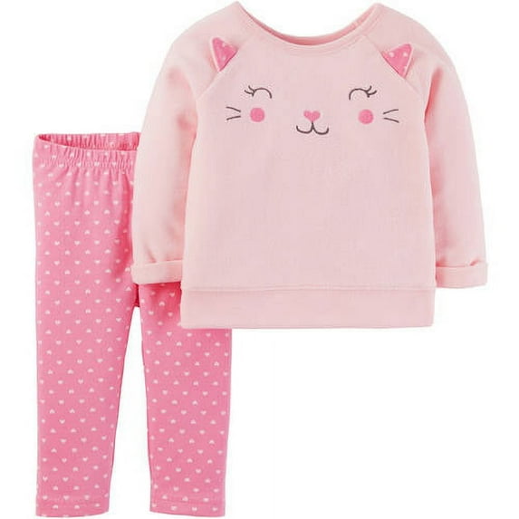 Newborn Baby Girl Long Sleeve Shirt and Pant Set