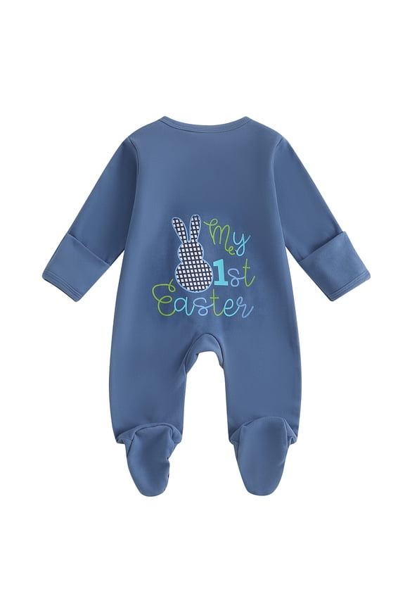 Newborn Baby Girl My First Valentines Day Outfit Bow Heart Footies Romper Long Sleeve Zip Up Overalls Jumpsuit Coming Home Outfit