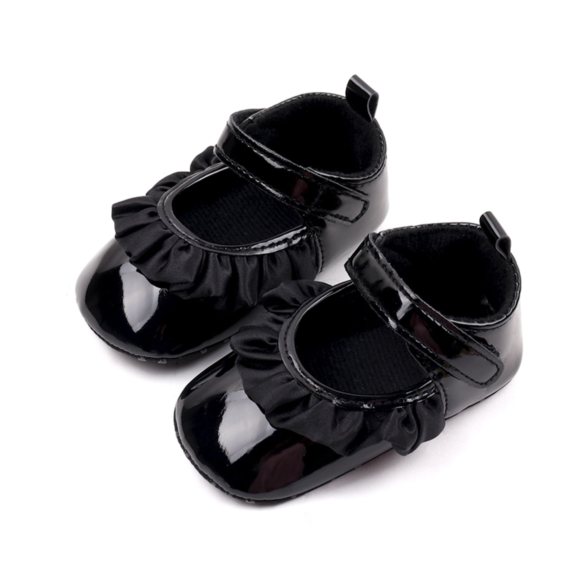 Newborn Baby Girl Princess Mary Jane Shoes Ruffled Toddler Infant ...