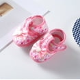 thumbnail image 1 of Newborn Baby Girl Sandals Comfort Premium Summer Shoes with Flower Bowknot Decoration Anti Slip Rubber Sole Toddler Shoes Flat Outdoor Beach Footwear (3-6 Months, Pink), 1 of 8