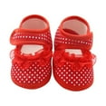 thumbnail image 1 of Newborn Baby Girl Soft Sole Lace Shoes Anti-slip Cotton Prewalker Walking Shoes 3-12M, 1 of 6