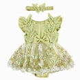 thumbnail image 1 of Newborn Baby Girl Summer Clothes Ruffle Bow Dress Romper Jumpsuit One Piece Outfit Cute Infant Girl Clothing Kaprioy Toddler Girl Clothes 3 6 9 12 18 Months, 1 of 4