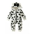 thumbnail image 1 of Newborn Baby Girl Winter Clothes Baby Snow Suit Infant Strawberry Jumpsuit Hooded Romper Snowsuit Warm Fleece Bunting, 1 of 9
