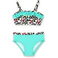 thumbnail image 1 of Newborn Baby Girl Zookeeper Ruffle Trim 2 Piece Swimsuit, 1 of 1