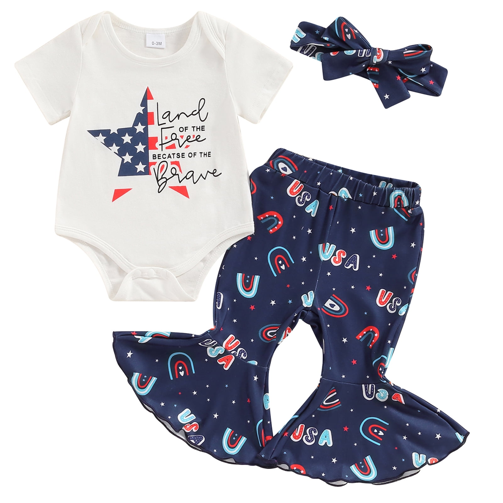 newborn 4th of july girl