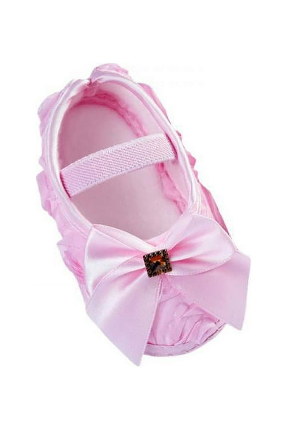 Newborn Baby Girls Bowknot Crib Pram Shoes Soft Sole Prewalker Anti-slip Princess