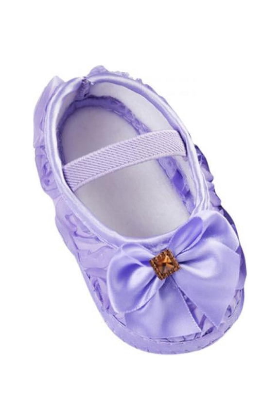 Newborn Baby Girls Bowknot Crib Pram Shoes Soft Sole Prewalker Anti-slip Princess