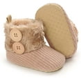 thumbnail image 1 of Newborn Baby Girls Boys Boots Soft Anti-Slip Sole Warm Winter Snow Booties Toddler Infant Prewalker Shoes, 1 of 7