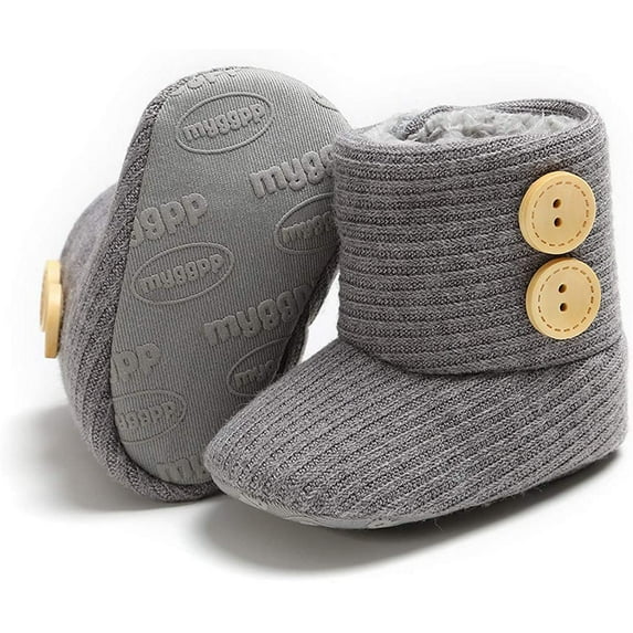 Newborn Baby Girls Boys Boots Soft Anti-Slip Sole Warm Winter Snow Booties Toddler Infant Prewalker Shoes