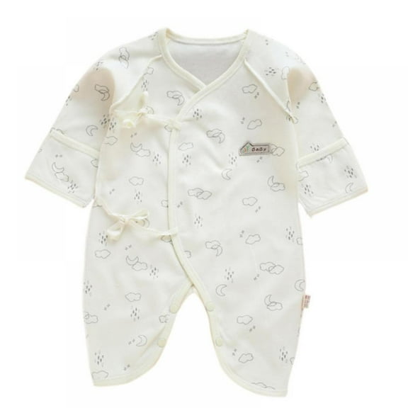 Newborn Baby Girls Boys Clothessummer Newborn Baby Cute Romper Long Sleeves 100% Cotton Baby Pajamas Cartoon Printed, 0-3M