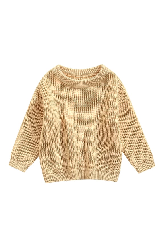 Newborn Baby Girls Boys Knitted Sweater Long Sleeve Sweatshirt Warm Crewneck Tops Autumn Winter Outfits