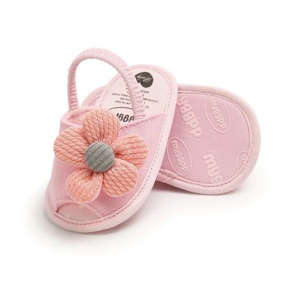 Newborn Baby Girls Boys Sandals Soft Sole Flower Breathable Anti-Slip Infant Indoor Slippers Comfort Toddler Summer Princess Dress Shoes