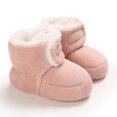 thumbnail image 1 of Newborn Baby Girls Cotton Soft Sole Winter Warm Snow Boots Infant Toddler Mid Calf Snow Boots For Baby Girls 0-18 Months, 1 of 11