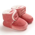thumbnail image 1 of Newborn Baby Girls Cotton Soft Sole Winter Warm Snow Boots Infant Toddler Mid Calf Snow Boots For Baby Girls 0-18 Months, 1 of 5
