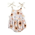 thumbnail image 1 of Newborn Baby Girls Fashion Sun/Sunflower Print Romper Stylish Sleeveless Romper for Kids Girls, 0-24M, 1 of 6