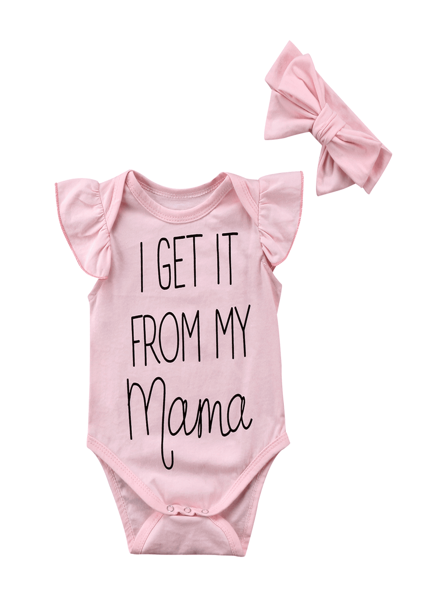 Newborn Baby Girls Floral Romper Bodysuit Jumpsuit Headband Outfits Clothes Set