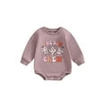 thumbnail image 1 of Newborn Baby Girls Halloween Clothes Pumpkin Patch Oversized Sweatshirt Romper Jumpsuit One Piece Fall Outfits 0-18M, 1 of 8
