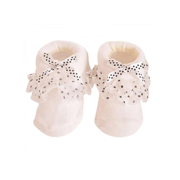 Newborn Baby Girls Kids Princess Bowknot Lace Ruffle Frilly Ankle Socks Bowknot