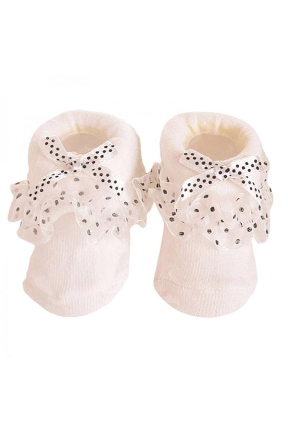 Newborn Baby Girls Kids Princess Bowknot Lace Ruffle Frilly Ankle Socks Bowknot