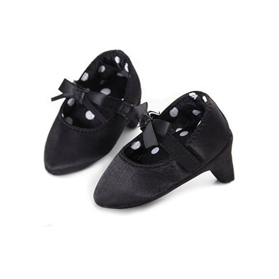 Newborn Baby Girls Photograph High Heels Shoes Princess Shoes, Bowknot Soft Sole Crib With High Heels Moccasins for Photos