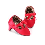 Newborn Baby Girls Photograph High Heels Shoes Princess Shoes, Bowknot Soft Sole Crib With High Heels Moccasins for Photos