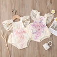 thumbnail image 1 of Newborn Baby Girls Princess Romper Flower Bodysuit Jumpsuit Playsuit Outfits, 1 of 9