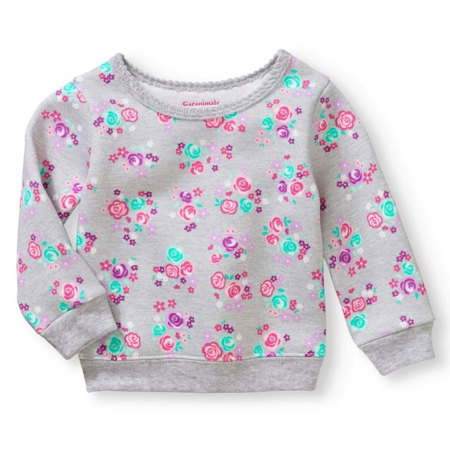 Newborn Baby Girls' Print Fleece Top