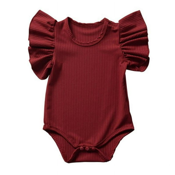 Newborn Baby Girls Ruffle Romper kids Baby Girl Knitted Clothes