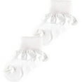 thumbnail image 1 of Newborn Baby Girls Satin Ruffle Baby Socks 2-Pack, 1 of 1