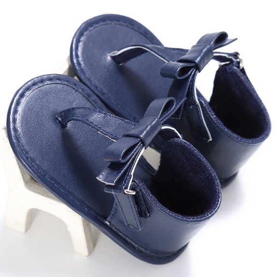 Newborn Baby Girls Soft PU Leather Sandals Prewalkers Toddler Casual Prewalker Walking Shoes 0-18M