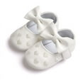 thumbnail image 1 of Newborn Baby Girls Soft Soled Bow-Knot Crib Shoes Infants Anti-slip Sneaker Prewalker, 1 of 6