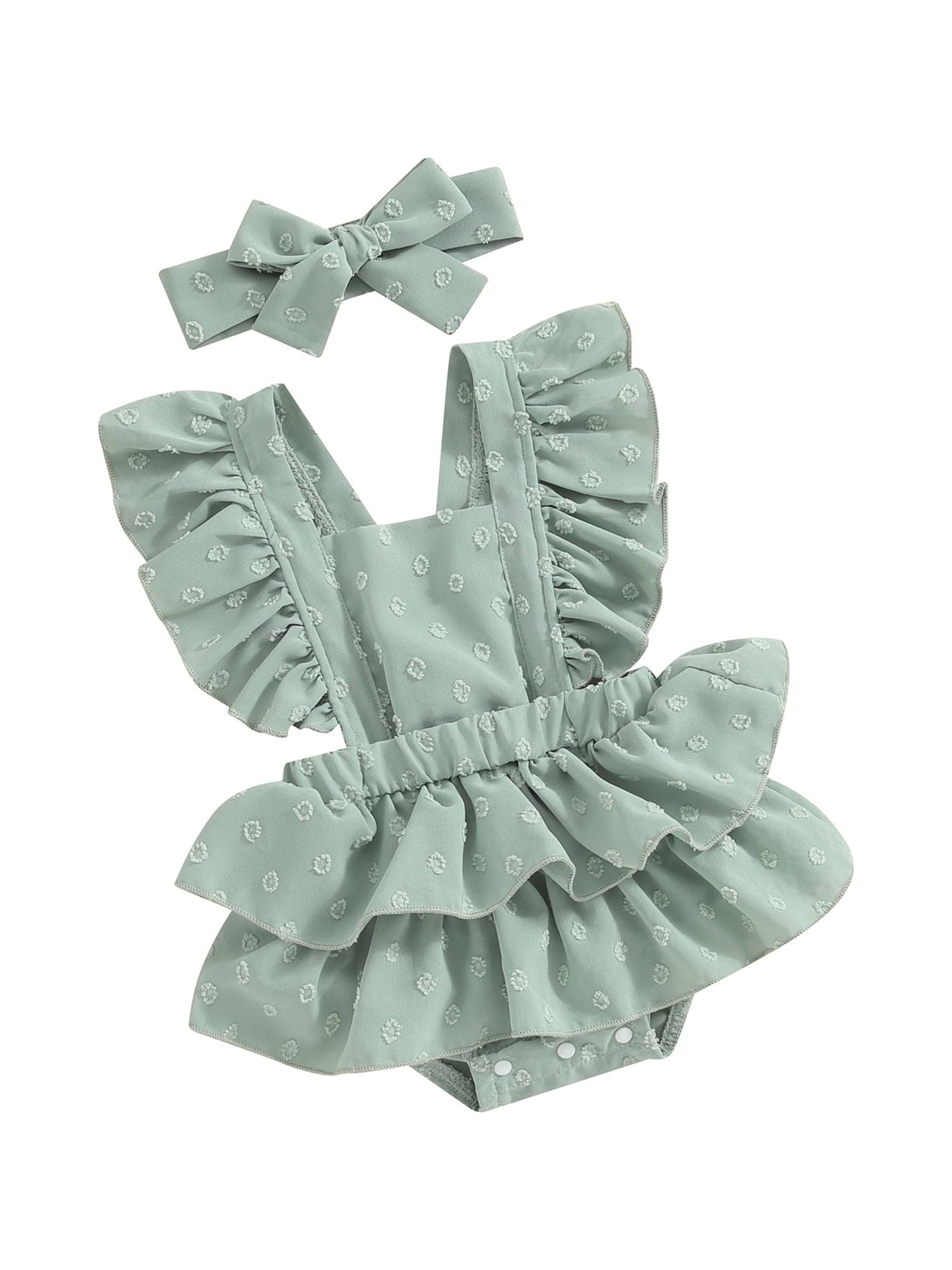 Summer Arrival Baby Unisex Sleeveless Dots or Striped Pattern Rompers Overalls
