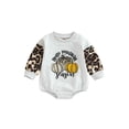 thumbnail image 1 of Newborn Baby Girls Sweatshirts Rompers Halloween Clothes Hello Pumpkin Season Print Leopard Long Sleeve Thanksgiving Fall Bodysuits, 1 of 9