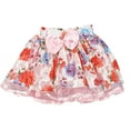thumbnail image 1 of Newborn Baby Girls Thanksgiving Outfits My First Thanksgiving Romper Turkey Tops Tutu Skirt Leg Warmers Headband Set (Floral-White+Orange, 12-18M), 1 of 3