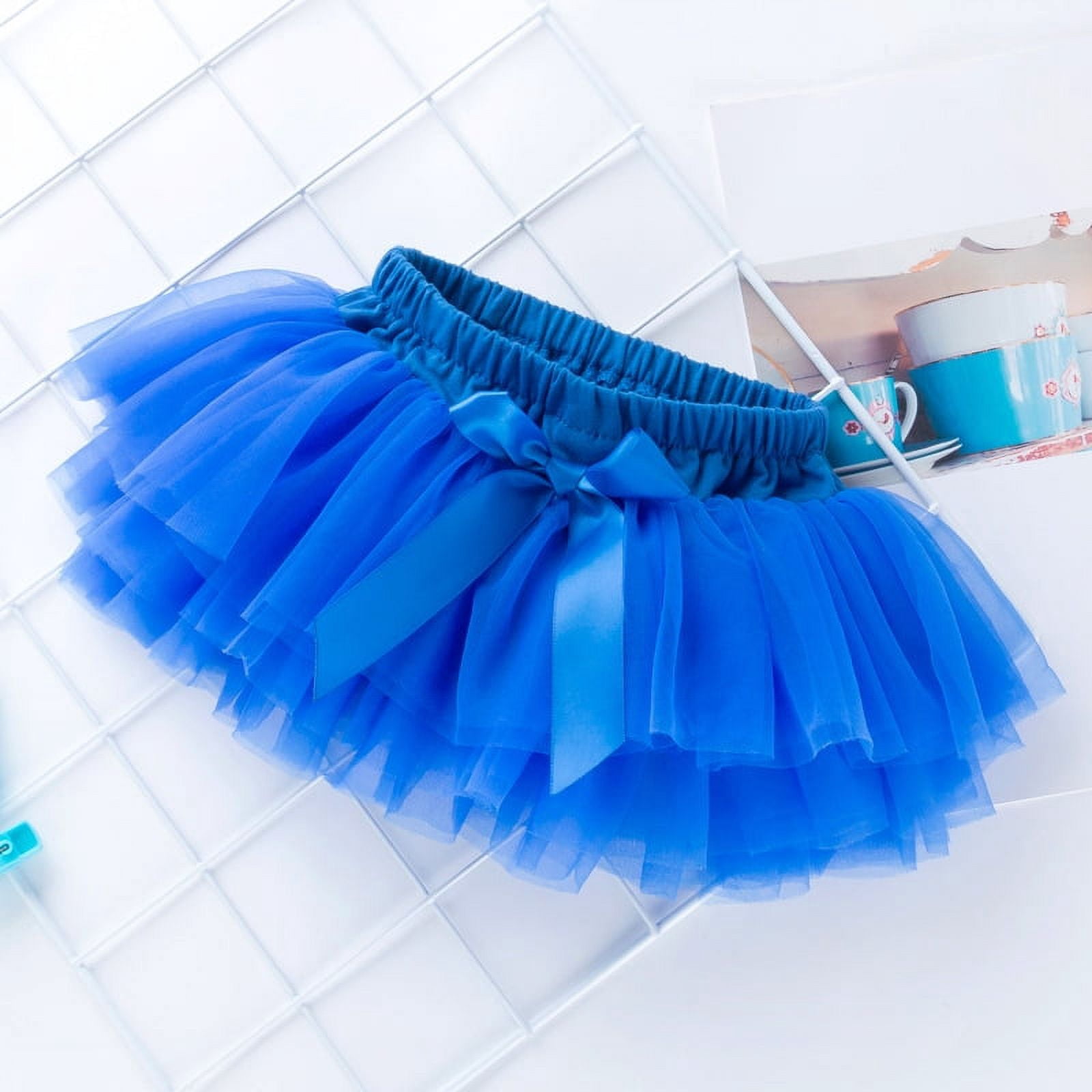 Girl's Rainbow Color Tutus Skirts Baby Handmade Multicolor Tulle Ballet