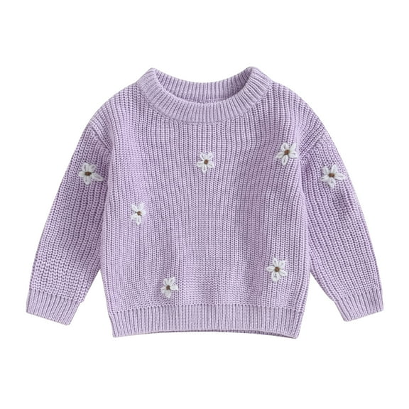 Newborn Baby Girls Winter Flower Sweater Clothes 3M 6M 9M 12M 18M 24M 3Y 4Y 5Y Autumn Newborn Infant Clothing Pullover Knitted Kids Sweaters