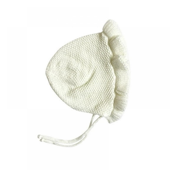 Newborn Baby Hat Handmade Knitting Christening Bonnet Hats Fashion Monolayer Ruffle Warmer Caps Kids Hats