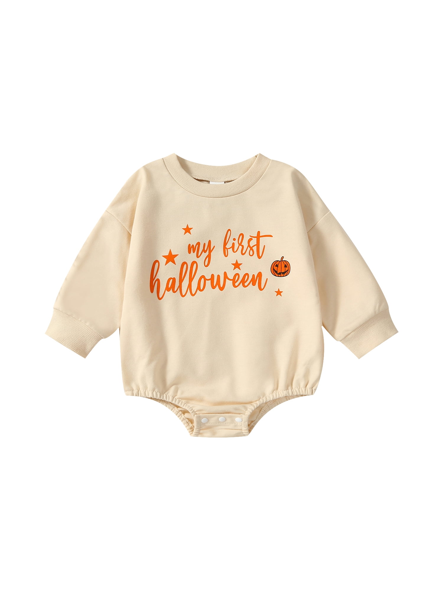 Newborn Baby My First Halloween Outfit Boy Girl Pumpkin Sweatshirt