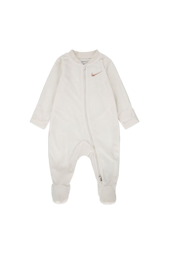 Newborn Baby Nike Essentials Footed Coverall Color: Ivory Size: 6 MONTHS