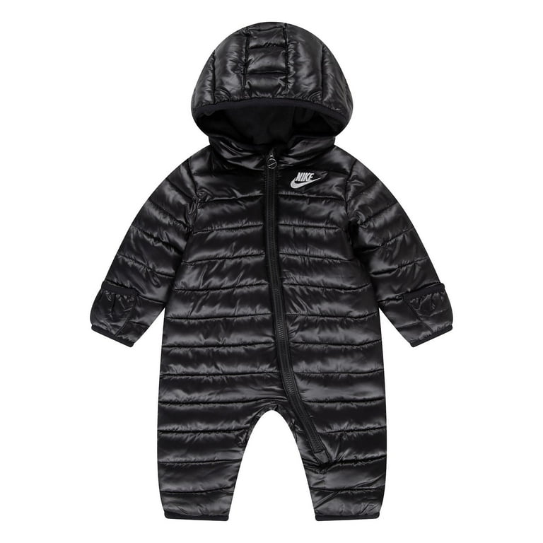 Newborn Baby Nike Midweight Water Resistant Puffer Snowsuit Color Black Size 3 MONTHS