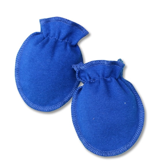 Newborn Baby No-Scratch Mittens, Soft Cotton Infant Anti-Scratch Gloves with Elastic Wrist, Skin-Friendly Mitten for Newborn Boys Girls Daily Care