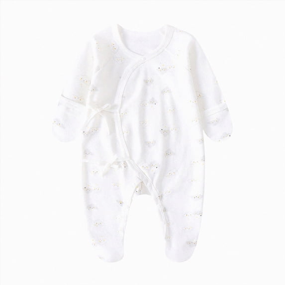 Newborn Baby Onesie Long Sleeve Baby Grows Bodysuit, Soft Infant Newborn Boy's Girl's Clothes 3-6 Months Newborn Crawling Suits Purple