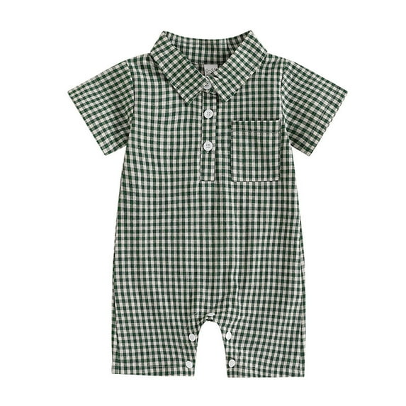 Baby Romper Clothing Cute Short Sleeve Clothes Jumpsuit Playsuit One Piece Outfit for Boy Girl One Piece Shorts Sleeve Outfit summer ,Z1-Green,3-6 Months