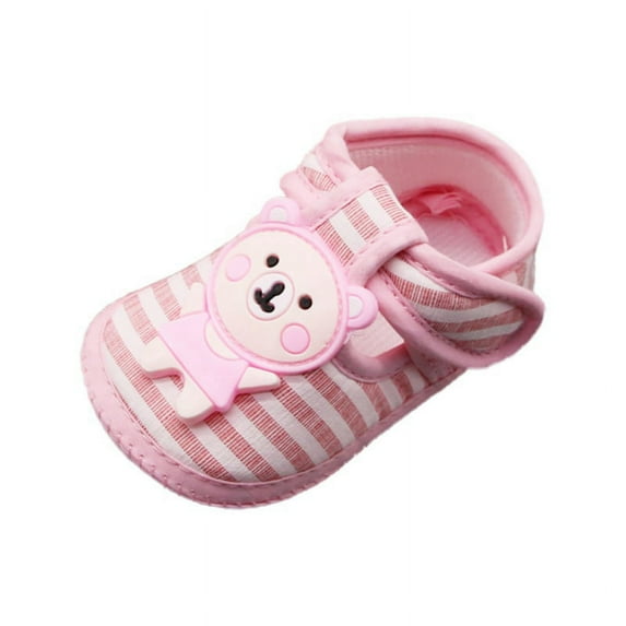 Newborn Baby Shoes Cotton Slippers Cartoon Soft Sole Crib Shoes Prewalker Newborn Anti-slip Prewalker Shoes 0-18M