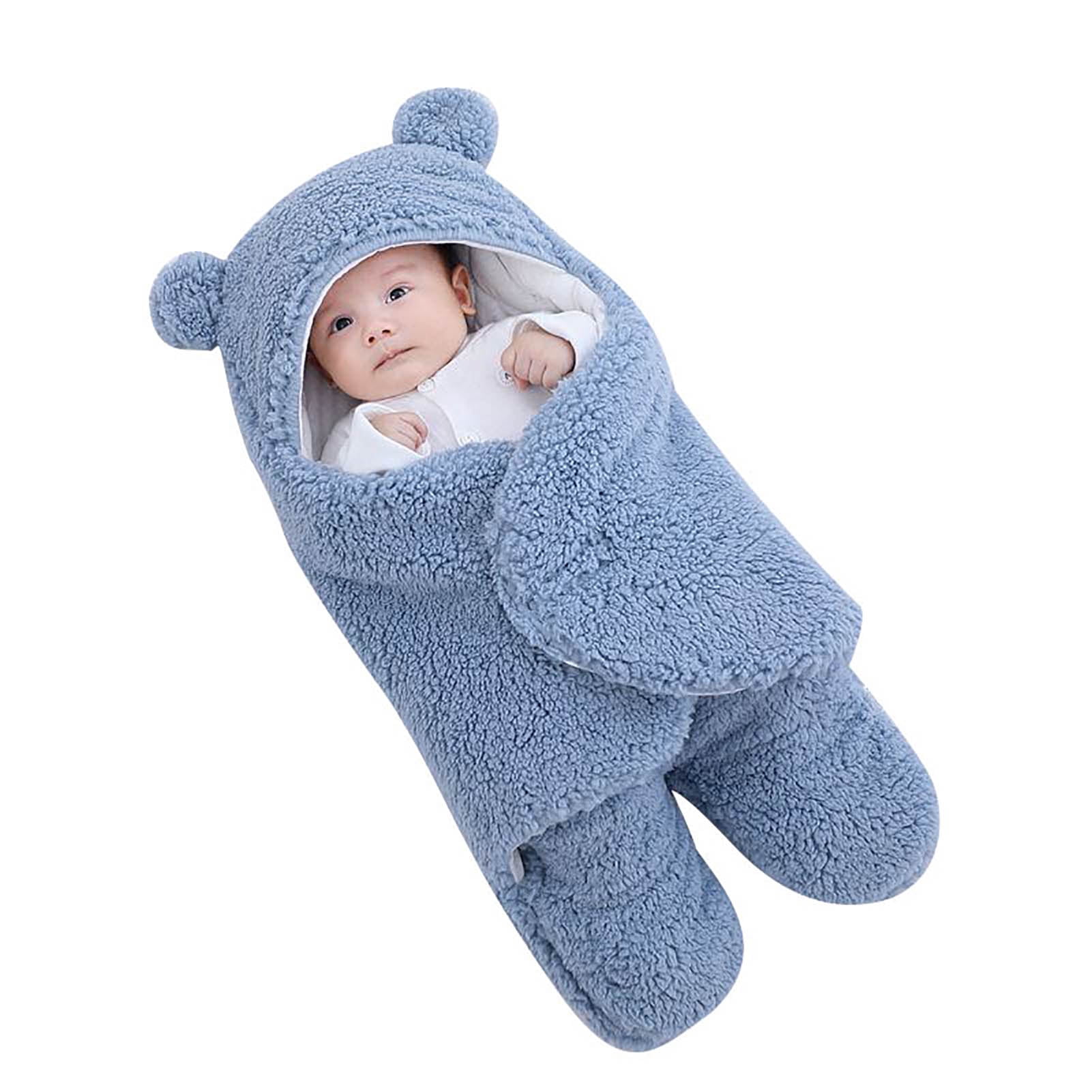 Zip Up Swaddle Baby Swaddle Blanket Fleece-Lined Sleeping Bag