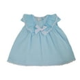 thumbnail image 1 of Newborn Baby-Toddler Dress- Fluttered Sleeves- Blue Girl's Dress- Bloomer Set-Children's Clothing Store, 1 of 8