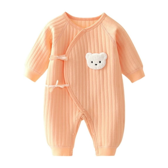 Baby Warm Romper Bodysuit Toddler Homewear Thickened Spring And Autumn Clothing Cute Dailywear 59
